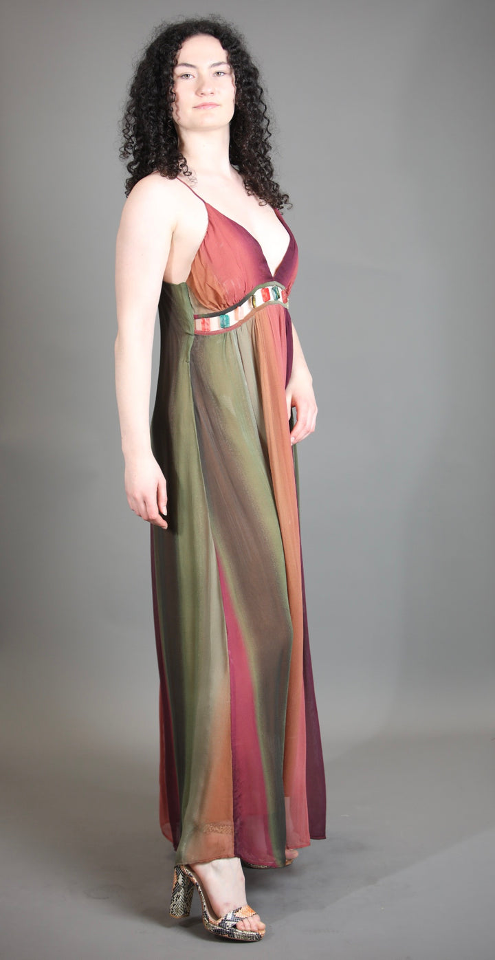 Maxi Dress In Ombre With Stones