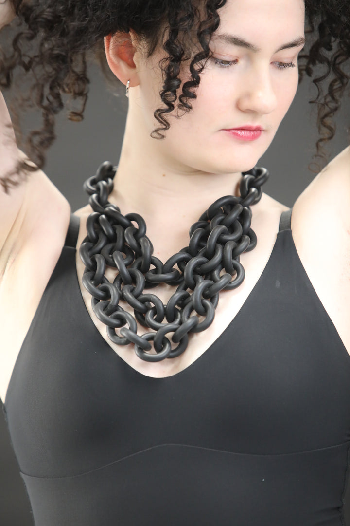 Silicone Statement Necklace with Magnetic Clasp - Vz Collection