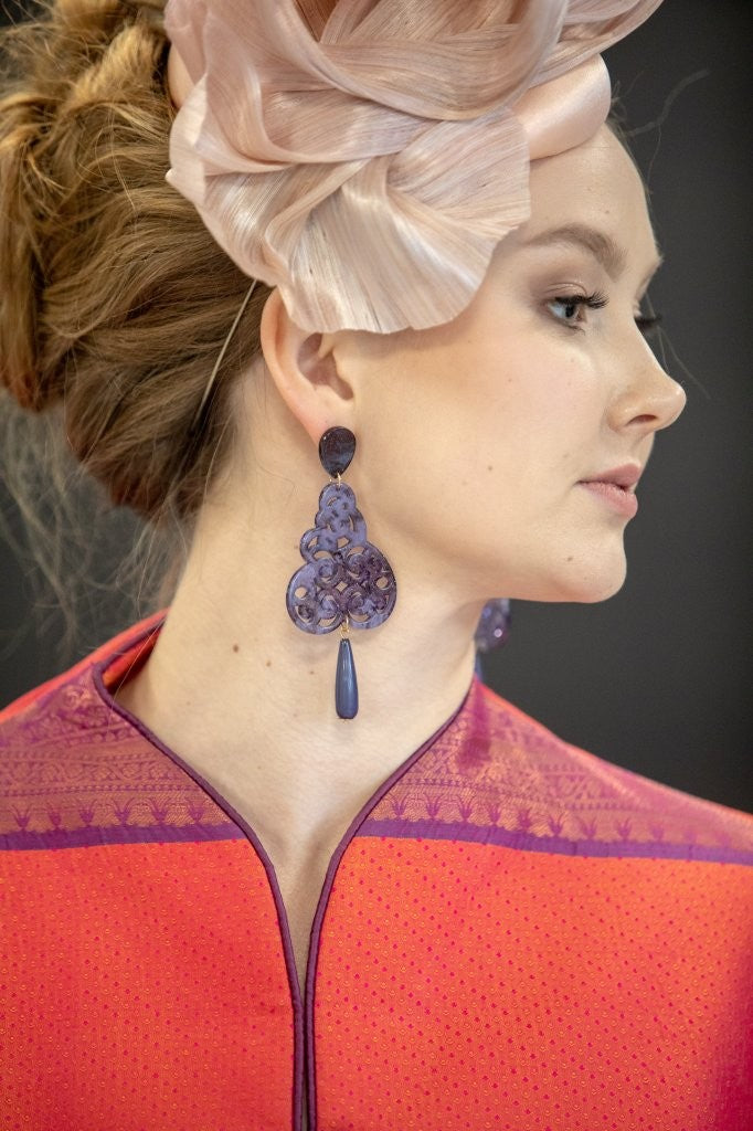 Resin Pendant Drop Earrings