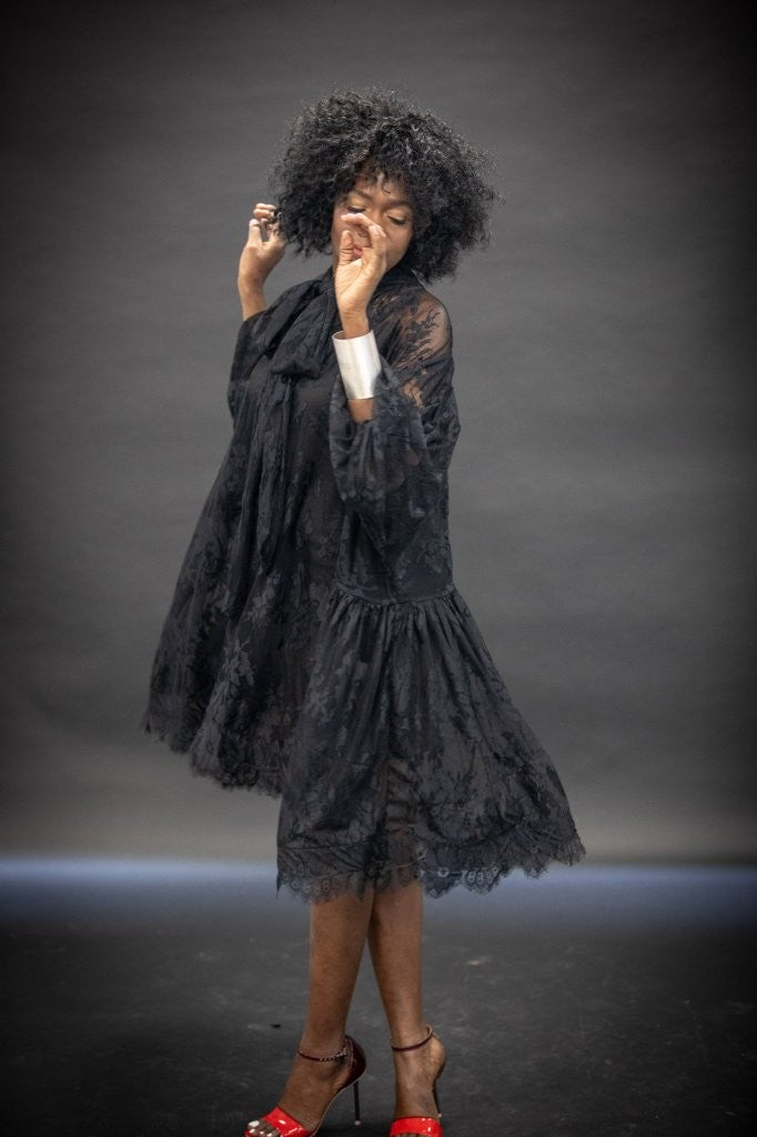 Black Short Lace Dress