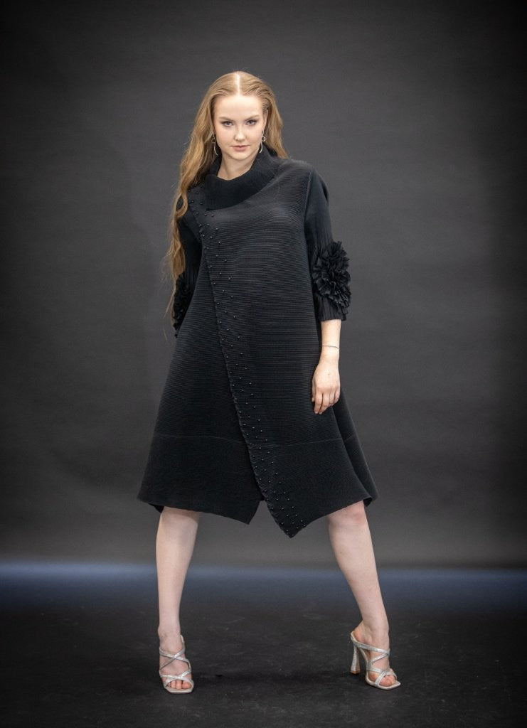 Black Plisse Dress