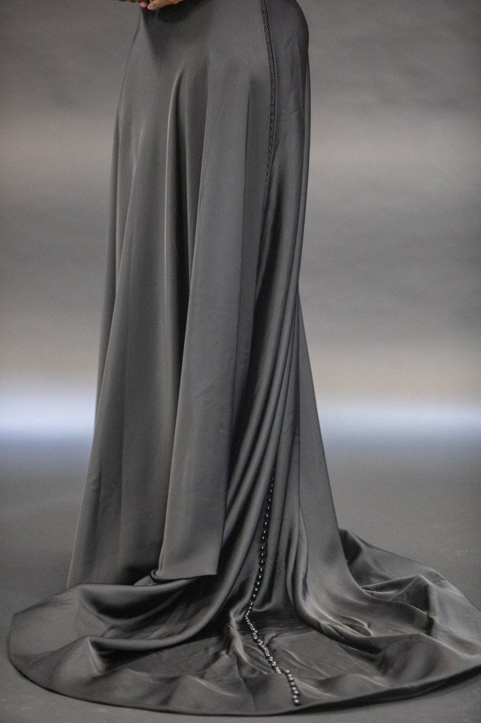 Cybele- Black lace Ball gown