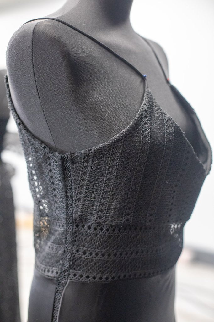 Cybele- Black lace Ball gown