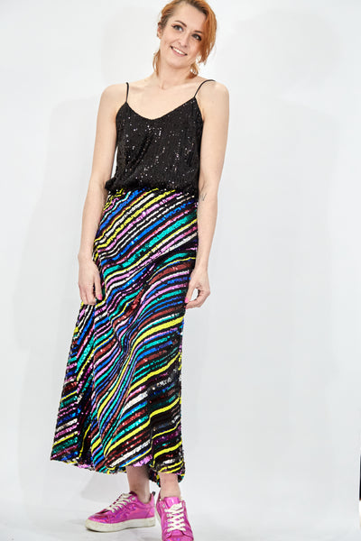 Multi Sequin Skirt in Tulle - Vz Collection