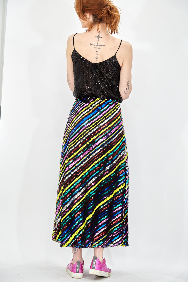 Multi Sequin Skirt in Tulle - Vz Collection