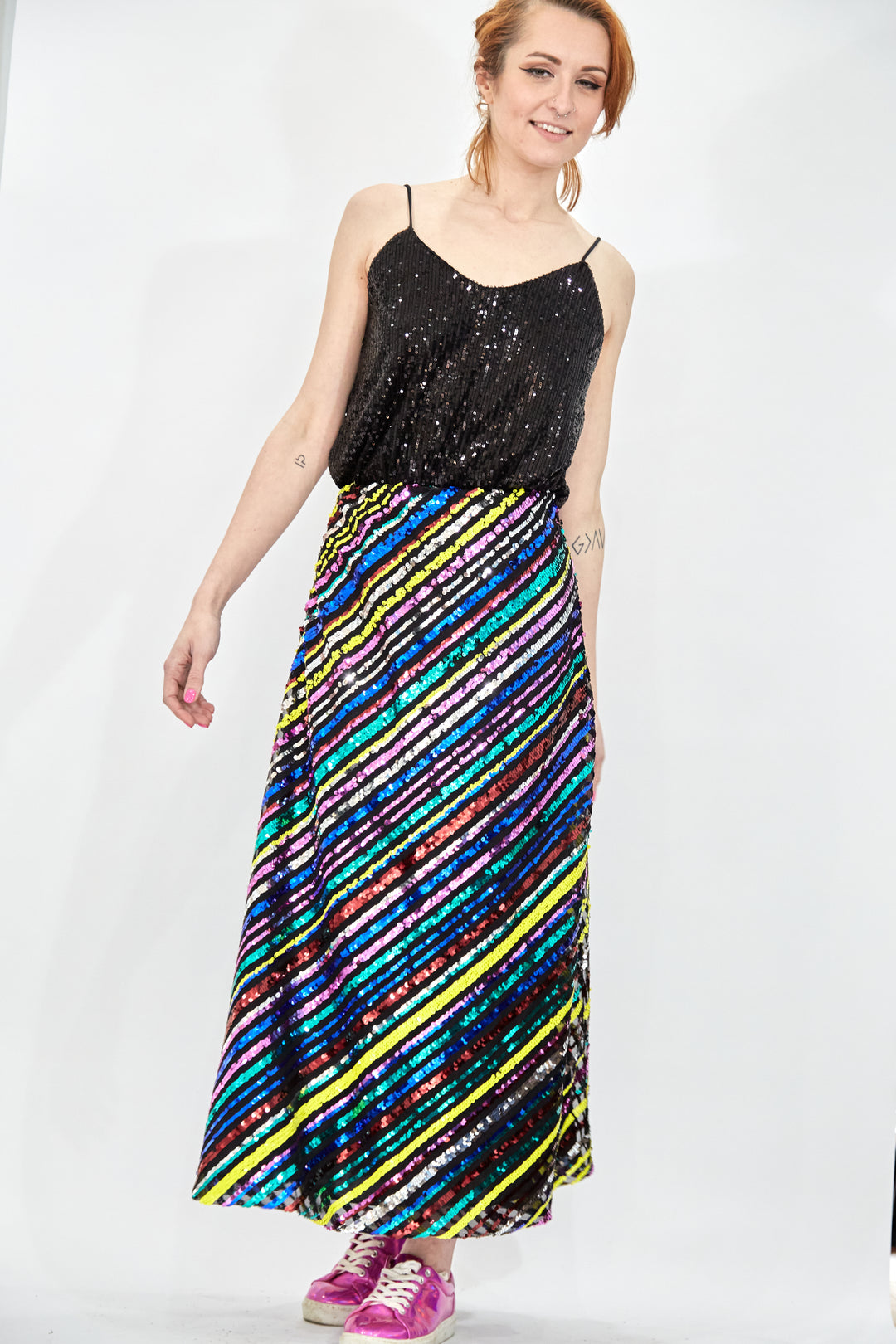 Multi Sequin Skirt in Tulle - Vz Collection