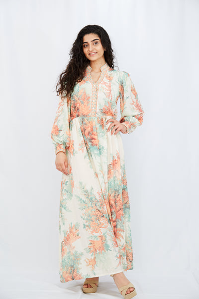 Country Print Maxi Dress - Vz Collection
