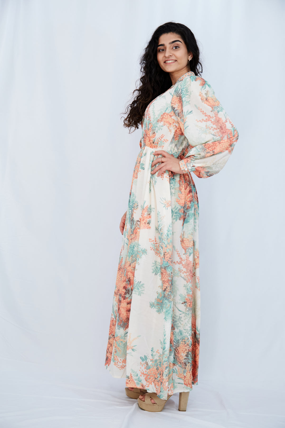 Country Print Maxi Dress - Vz Collection