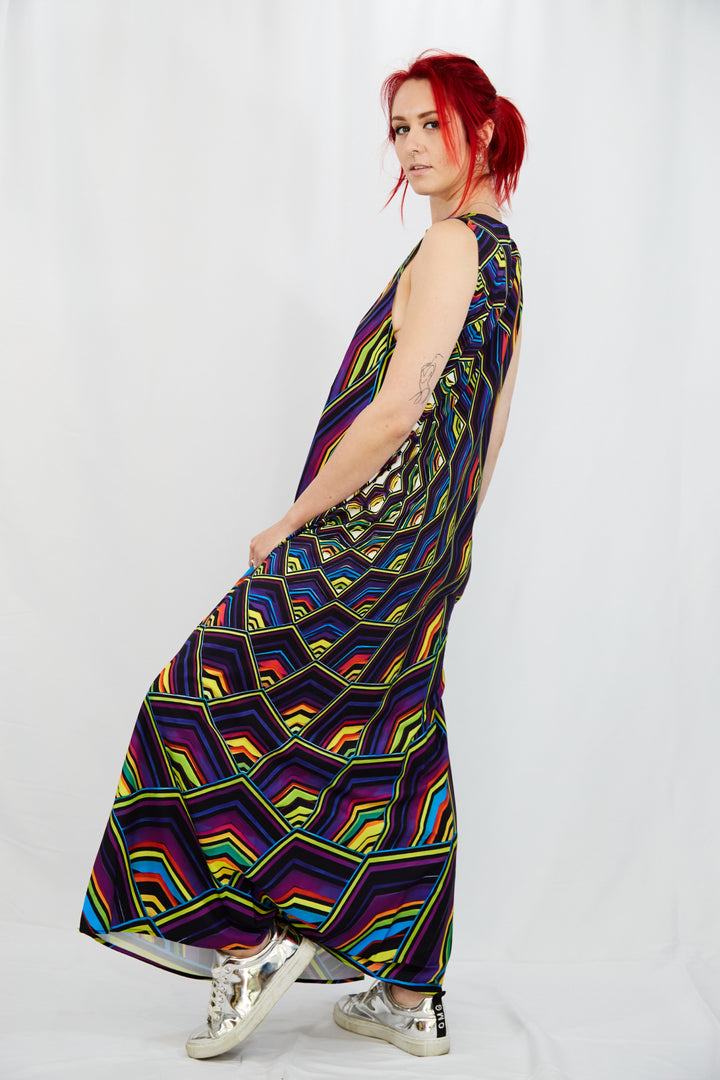 Digital Printed Abstract Print Maxi Dress - Vz Collection