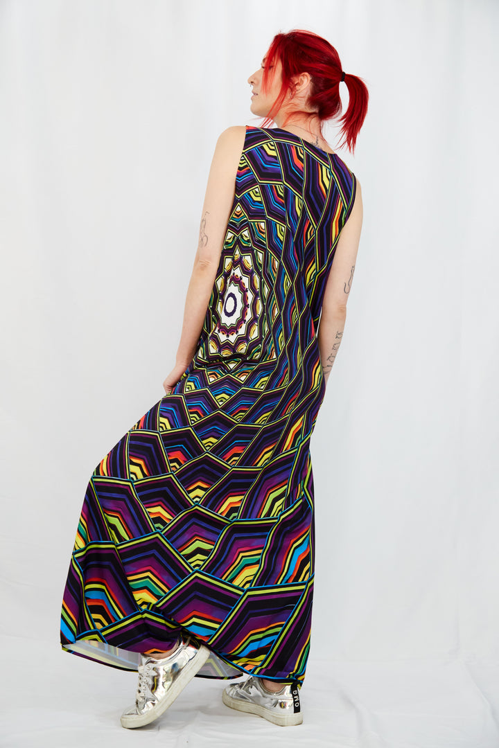 Digital Printed Abstract Print Maxi Dress - Vz Collection