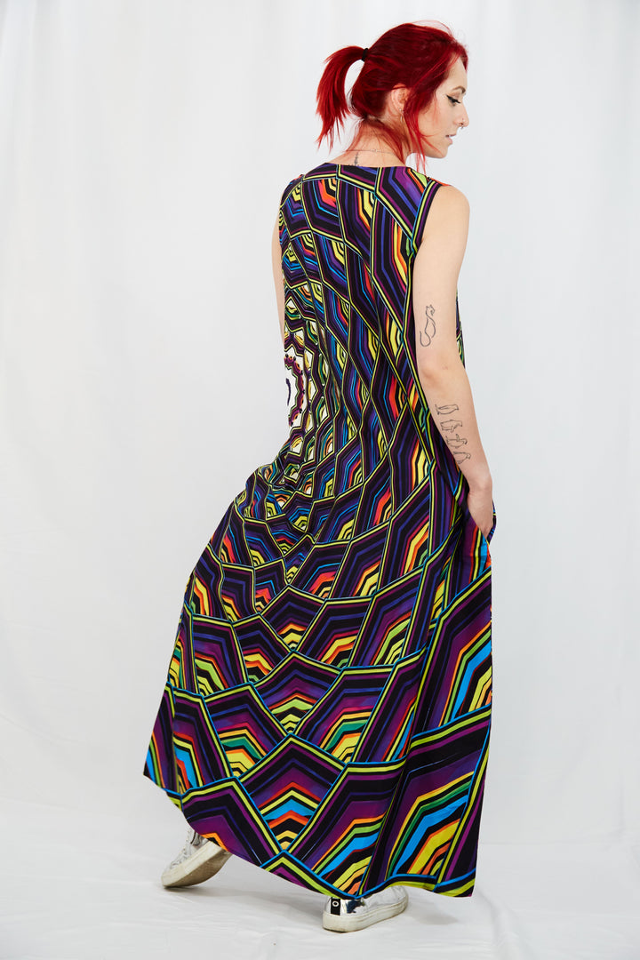 Digital Printed Abstract Print Maxi Dress - Vz Collection