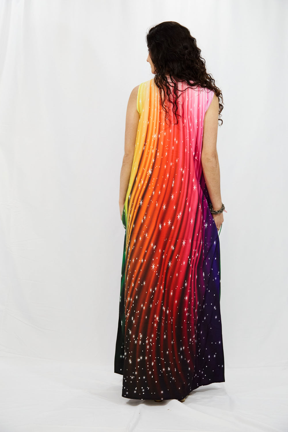 Digital Printed Rainbow Maxi Dress - Vz Collection