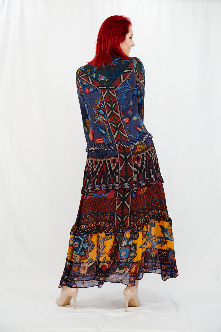 Stunning Contemporary Print Maxi Dress - Vz Collection