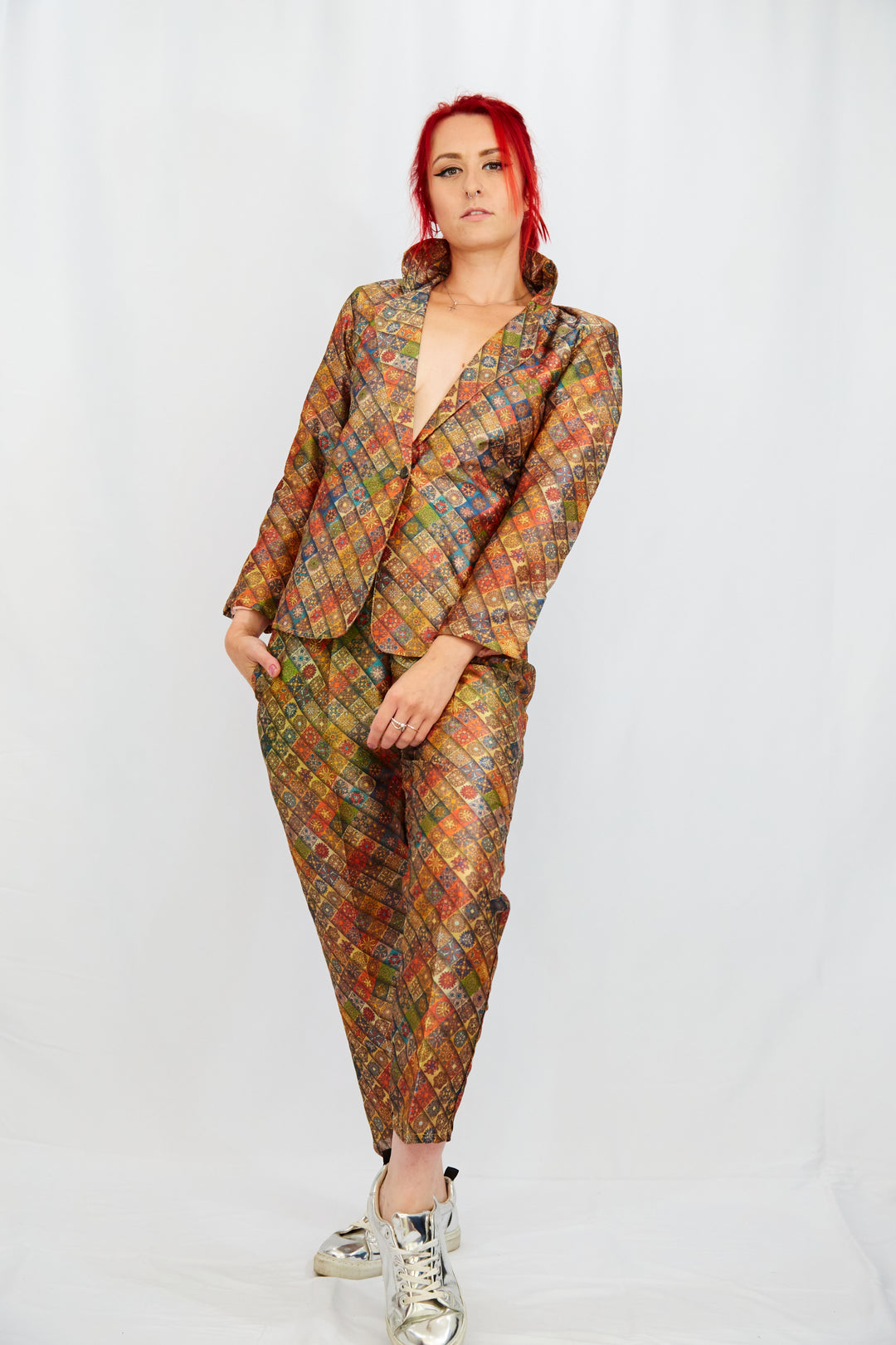 Autumnal Colours in Mandala Print Twin Suit - Vz Collection