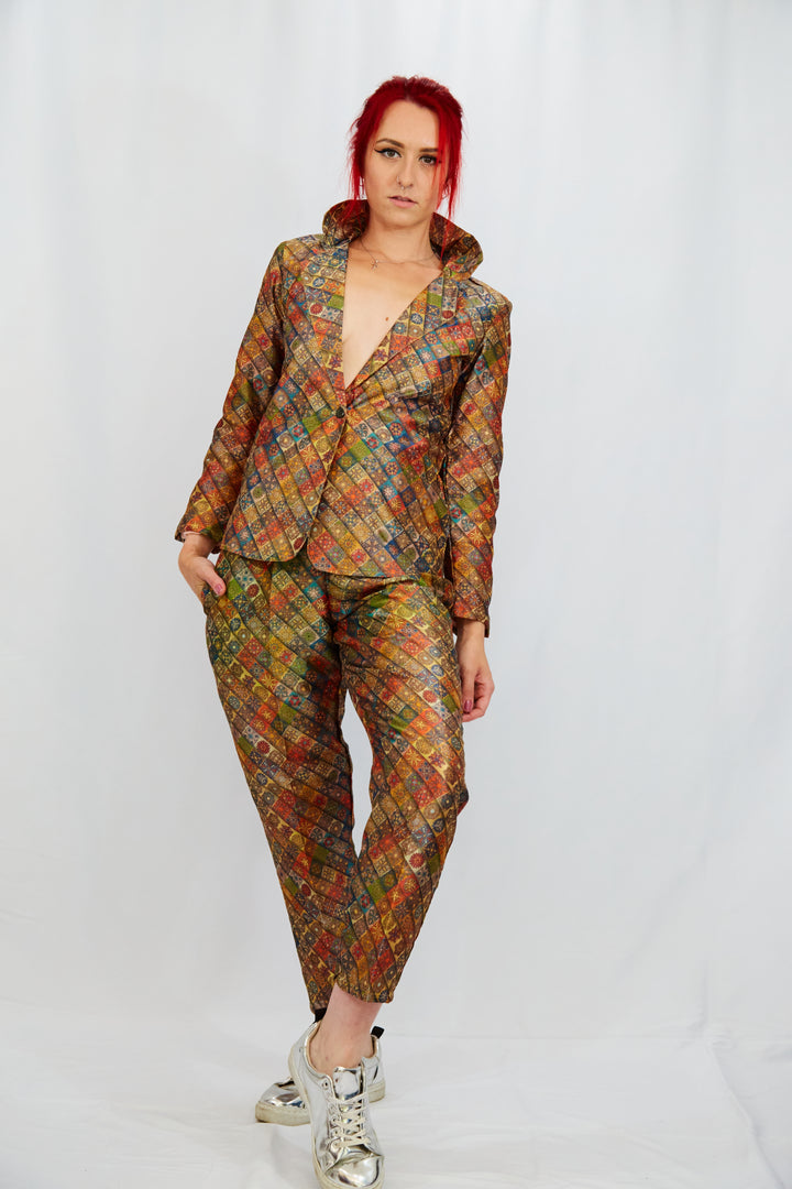 Autumnal Colours in Mandala Print Twin Suit - Vz Collection