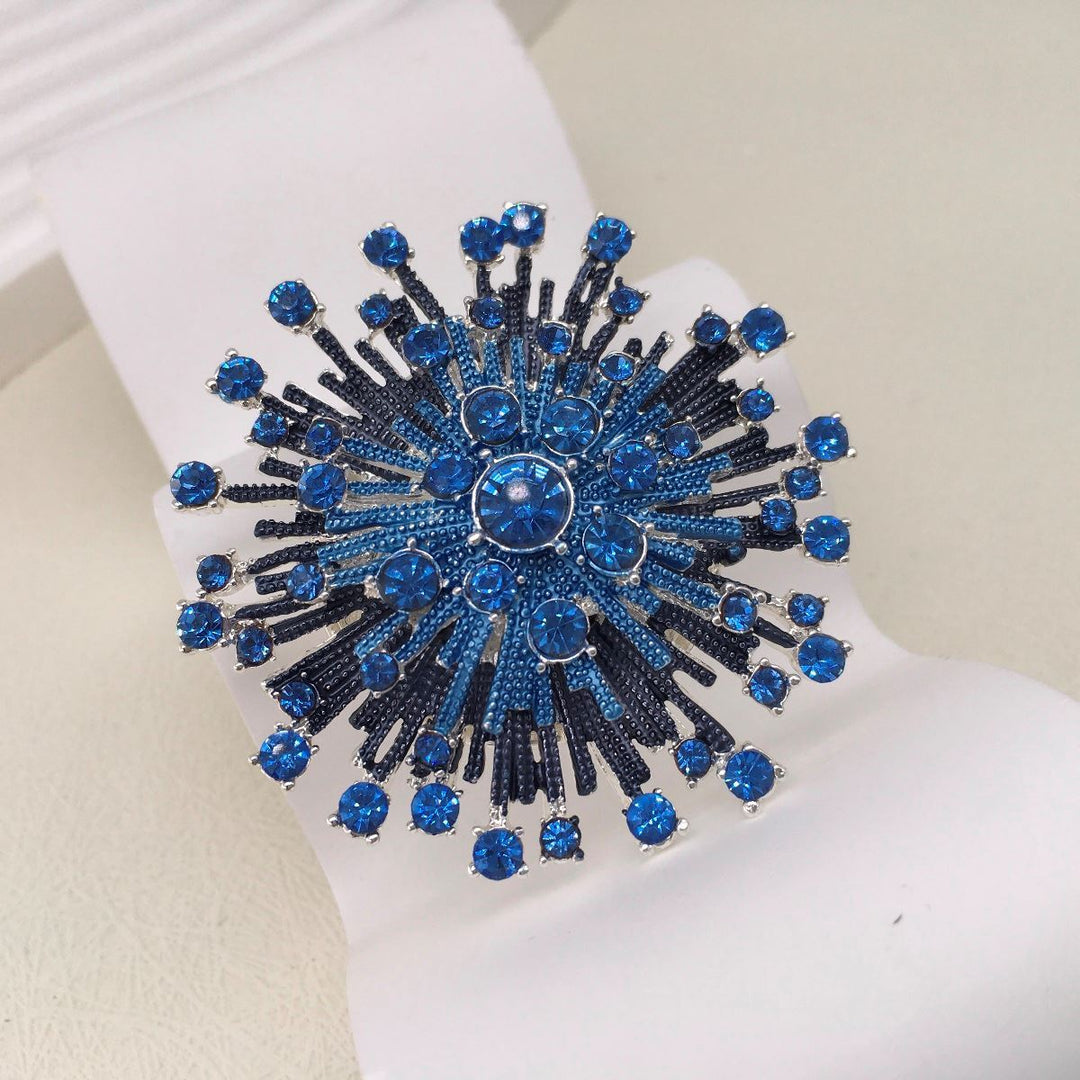 Enamelled Sparkling Magnetic Brooch