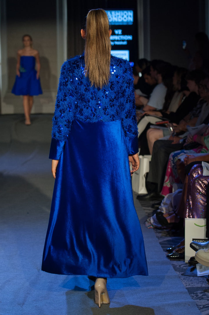 Feather and Velvet Dress