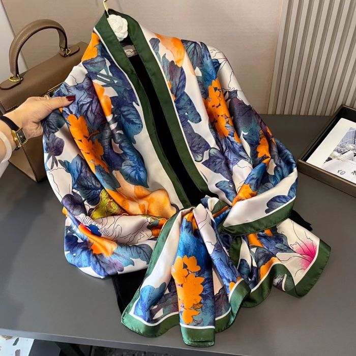 Painterly Floral Design Scarf