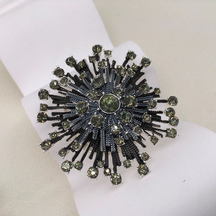 Enamelled Sparkling Magnetic Brooch