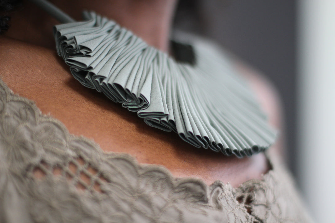Ruched/ Pleated Fabric Necklace