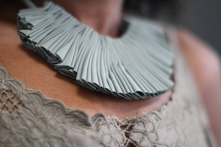 Ruched/ Pleated Fabric Necklace
