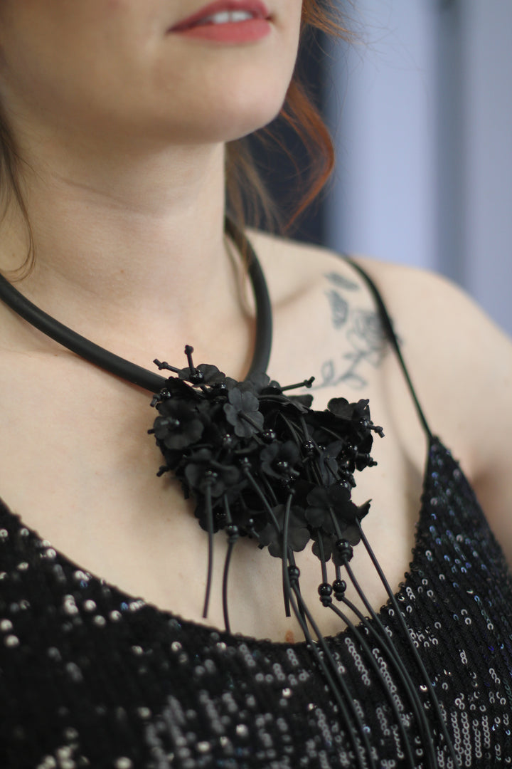 Hanging Orchids Short Necklace