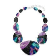 Purple Pebble Necklace - Vz Collection