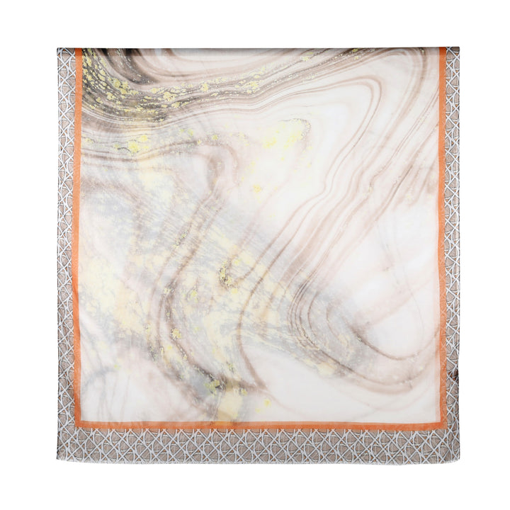 Marble Design Silk Blend Scarf - Vz Collection