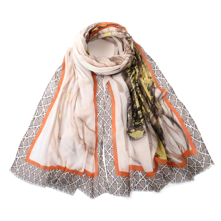 Marble Design Silk Blend Scarf - Vz Collection