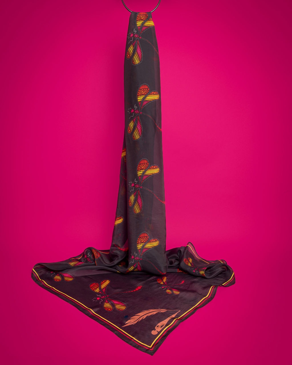 Dragonfly Organza Silk Scarves - Vz Collection