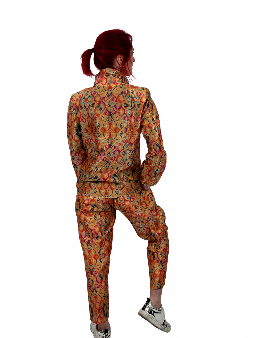 Two Piece Suit Set in Indian Silk - Vz Collection