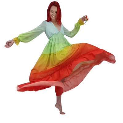 Tiered Ombré Rainbow Dress - Vz Collection