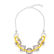 Yellow and Grey Short Necklace - Vz Collection