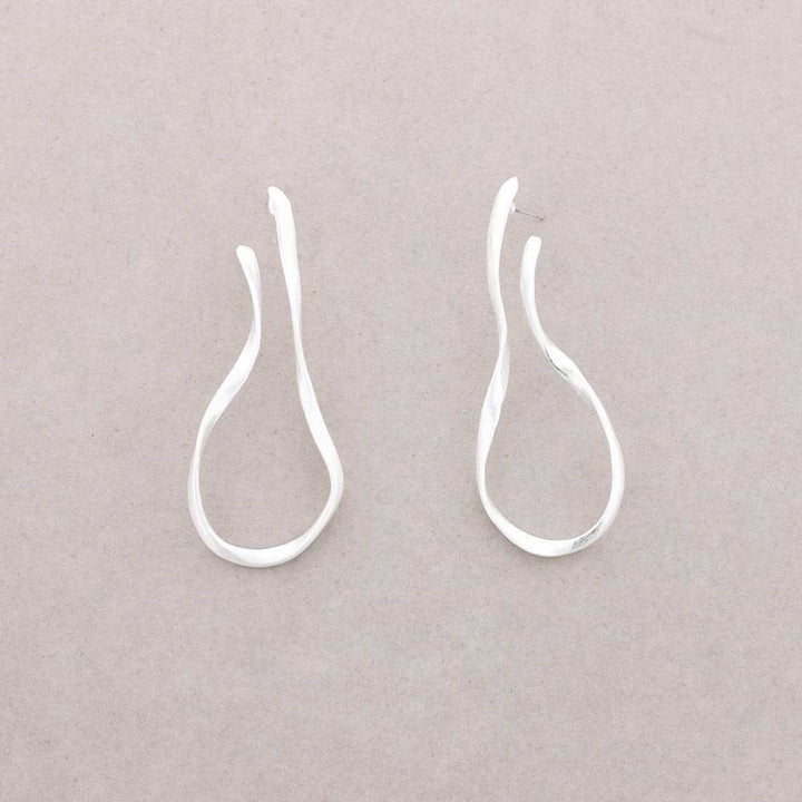 Metal Twisted Contemporary Earrings
