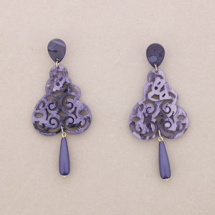 Resin Pendant Drop Earrings
