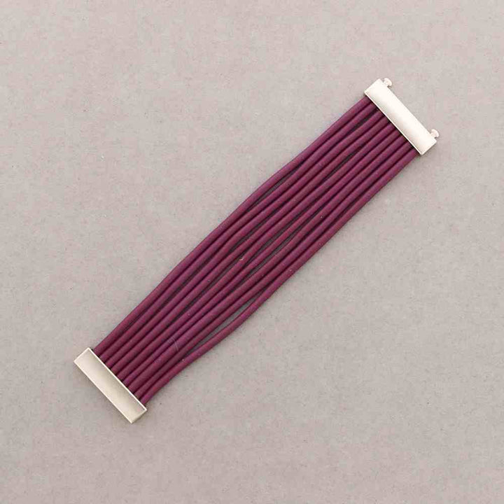 Multi Strip Silicon Bracelet with Magnetic Clasp