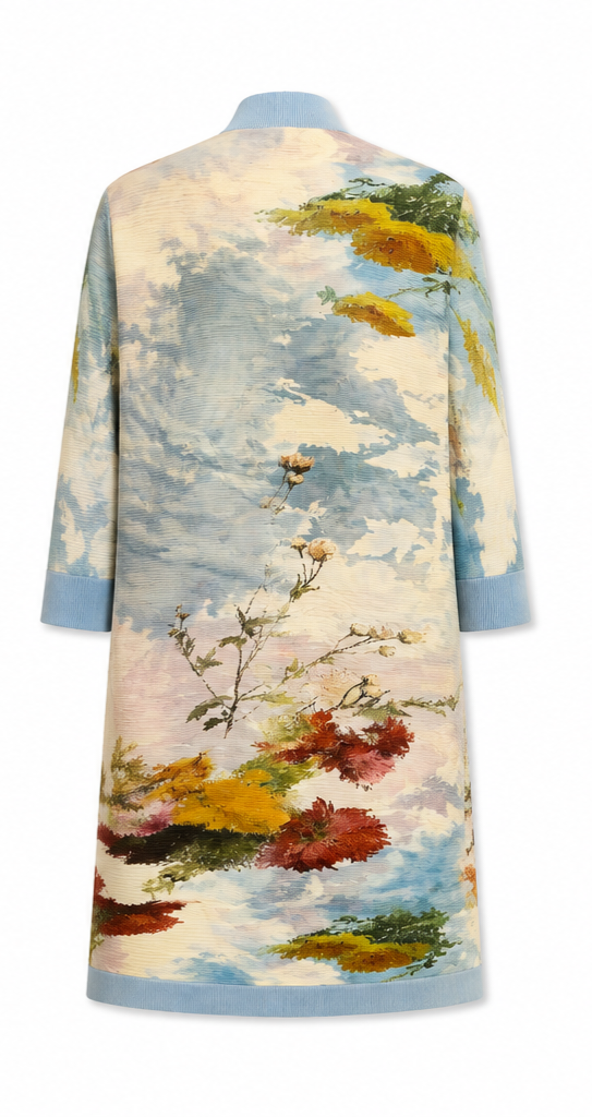 Koyo- Painted Garden Plisse Dress