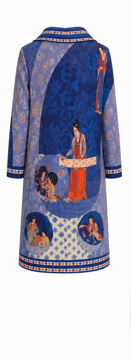 Artisan Plisse Coat Dress
