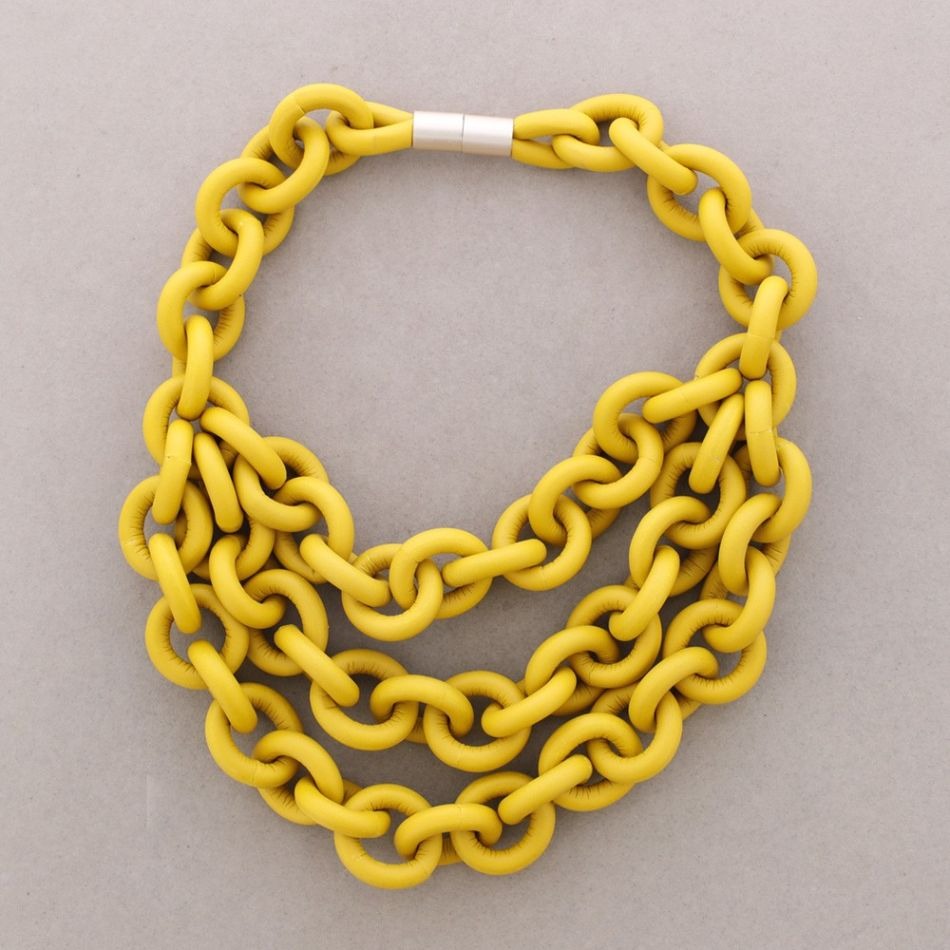 Silicone Statement Necklace with Magnetic Clasp - Vz Collection