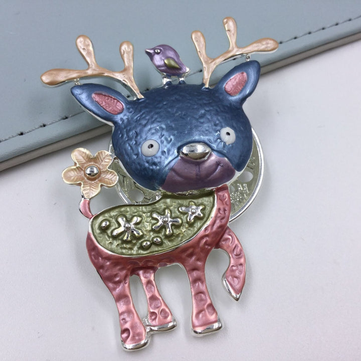 Funky Reindeer Magnetic Brooch