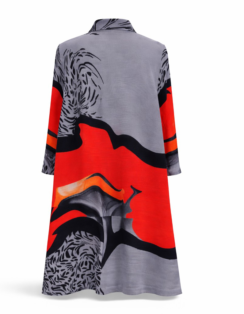 Scarlet Eclipse Plissé Swing Dress - Vz Collection