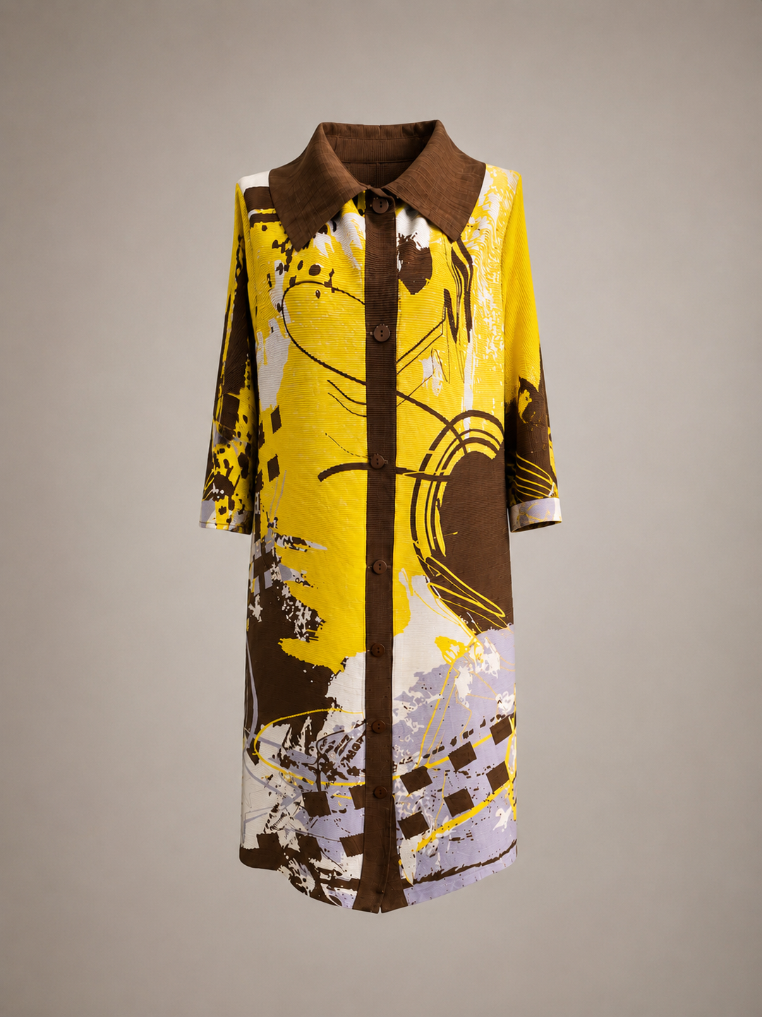 Solaris Abstract Plisse Dress