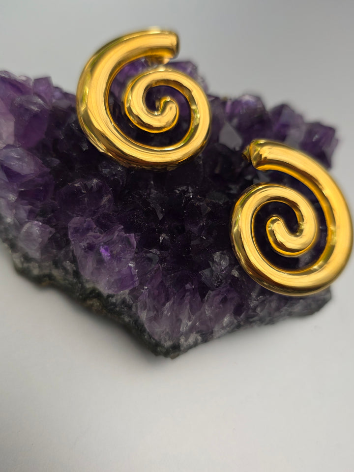 Contemporary Swirl Stud Earrings