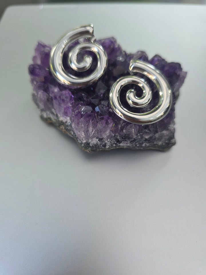 Contemporary Swirl Stud Earrings