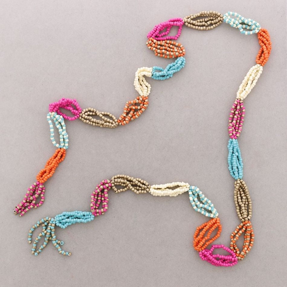 Multicolour Statement Beaded Necklace – Contemporary - Vz Collection