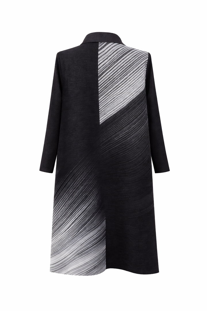 Eclipse Plissé Monochrome Shirt Dress - Vz Collection