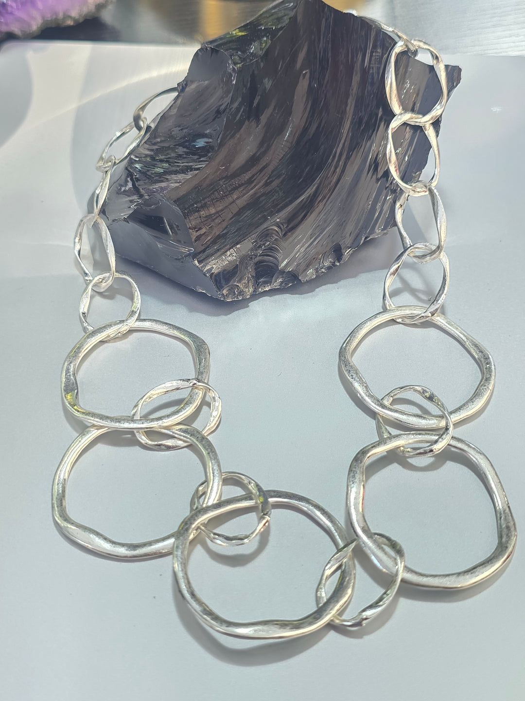 Hammered Rings Necklace