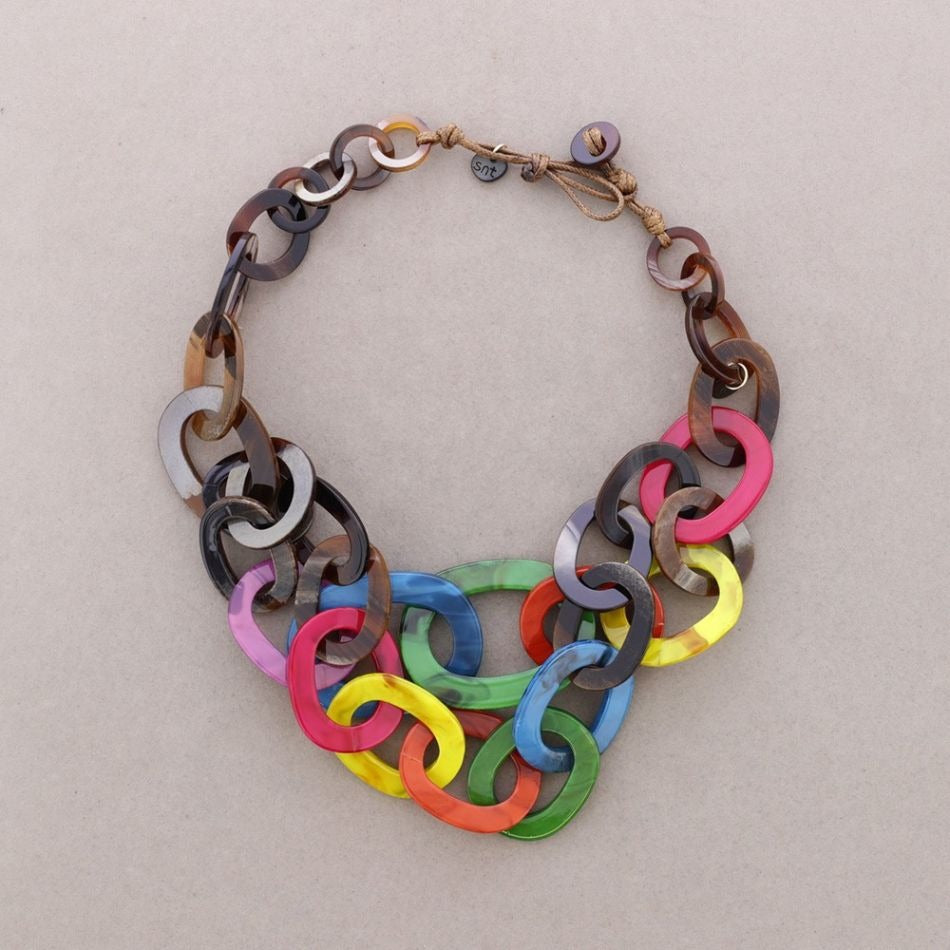 Chromatic Link Statement Necklace
