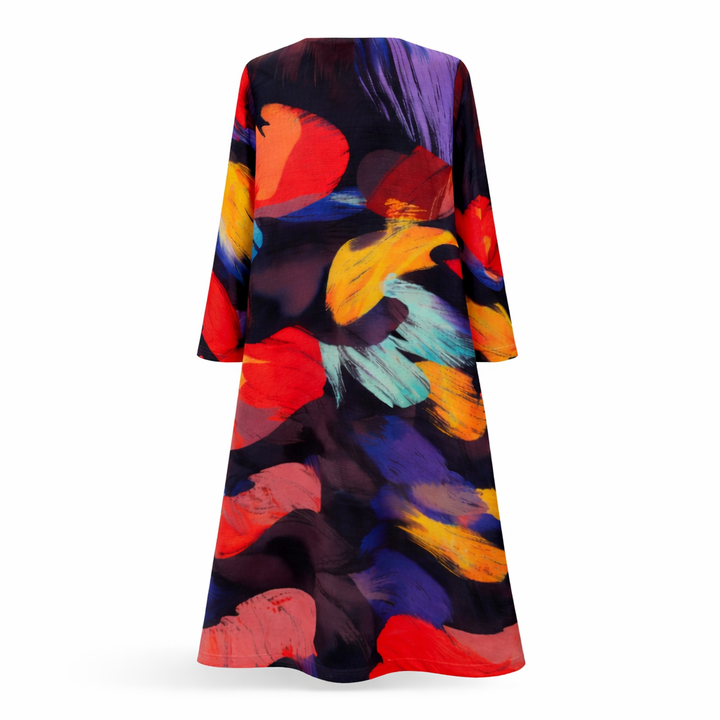 Aurora Petal Plissé Swing Dress - Multicolour - Vz Collection