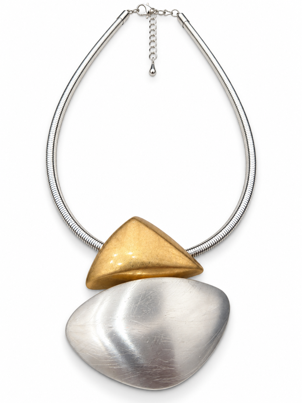 Sculptural Duo Statement Necklace - Vz Collection